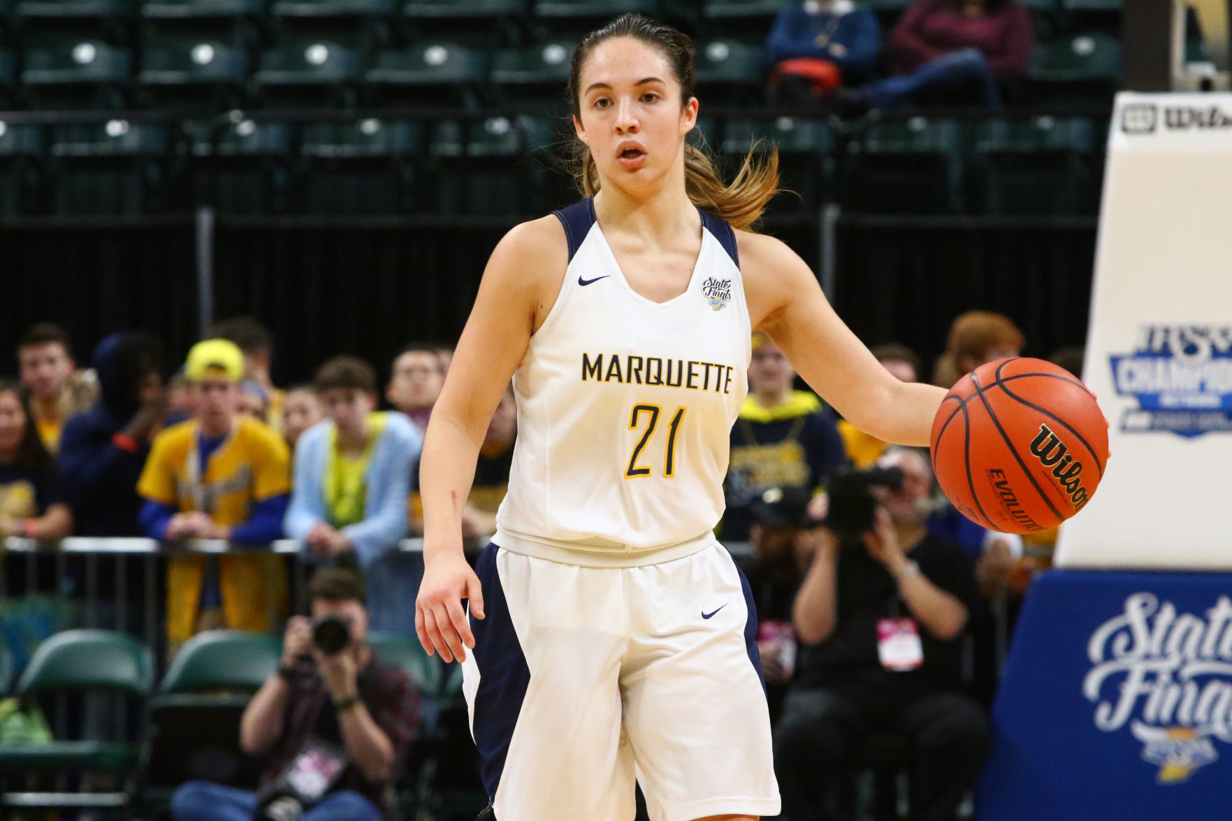 Gallery: Girls Basketball State Finals: Marquette Catholic vs. Vincennes Rivet